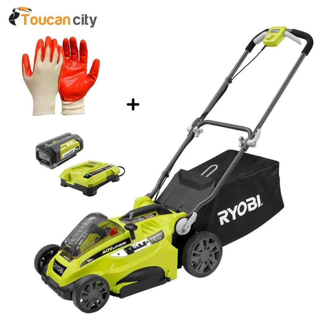 Toucan City Ryobi 16" 40Volt LithiumIon Walk Behind Push Lawn Mower