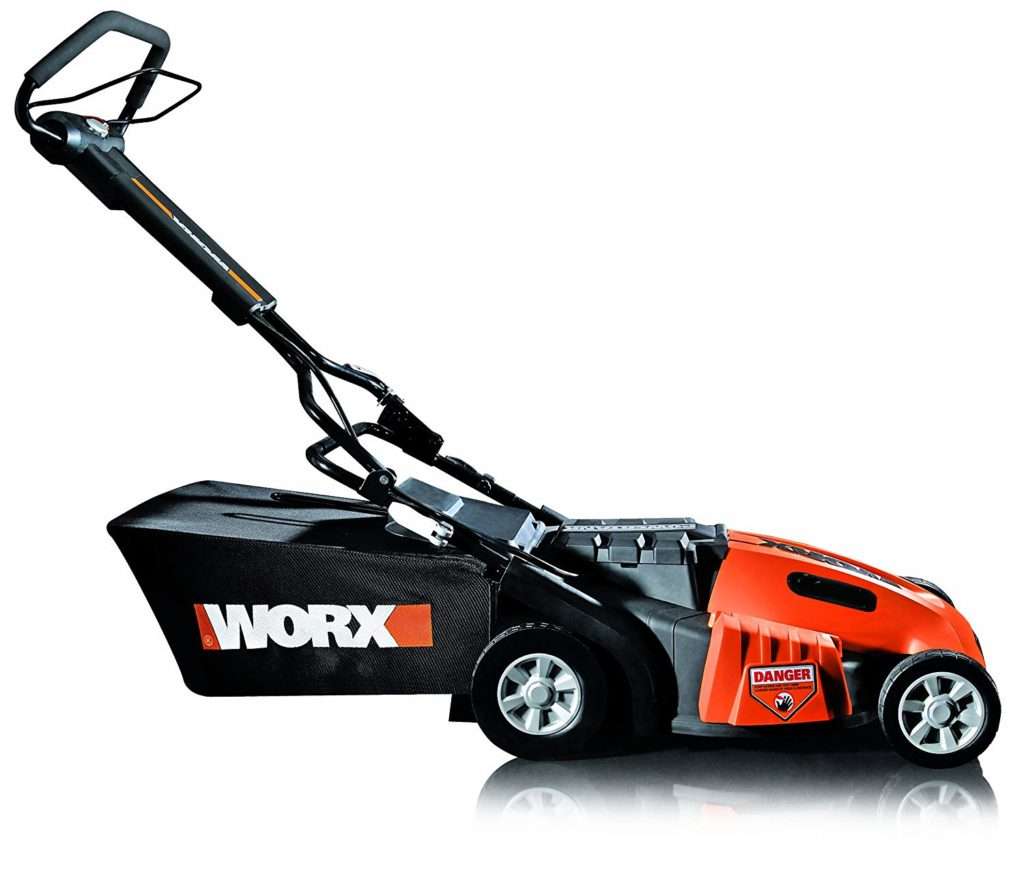 Cordless mower with removable product image