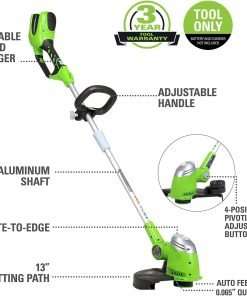 Greenworks 40V 21 Cordless Self-Propelled Lawn Mower, Axial Leaf Blower,13 String Trimmer,Cordless Hedge Trimmer - 4