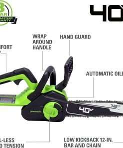 Greenworks 40V 21 Cordless Self-Propelled Lawn Mower, Axial Leaf Blower,13 String Trimmer,Cordless Hedge Trimmer - 5