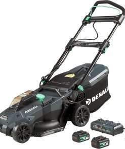 Amazon Brand - Denali by SKIL 2 x 20V (40V) Brushless 18-Inch Push Lawn Mower Kit, Includes Two 4.0 Ah Lithium Batteries & Dual Port Charger - 1