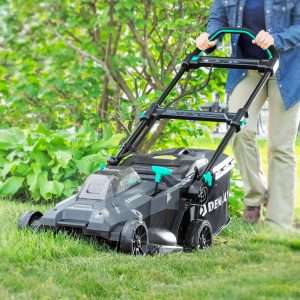 Amazon Brand - Denali by SKIL 2 x 20V (40V) Brushless 18-Inch Push Lawn Mower Kit, Includes Two 4.0 Ah Lithium Batteries & Dual Port Charger - 6