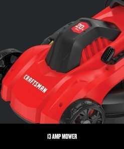 CRAFTSMAN Electric Lawn Mower, 20-Inch, Corded, 13-Ah (CMEMW213), Red - 3