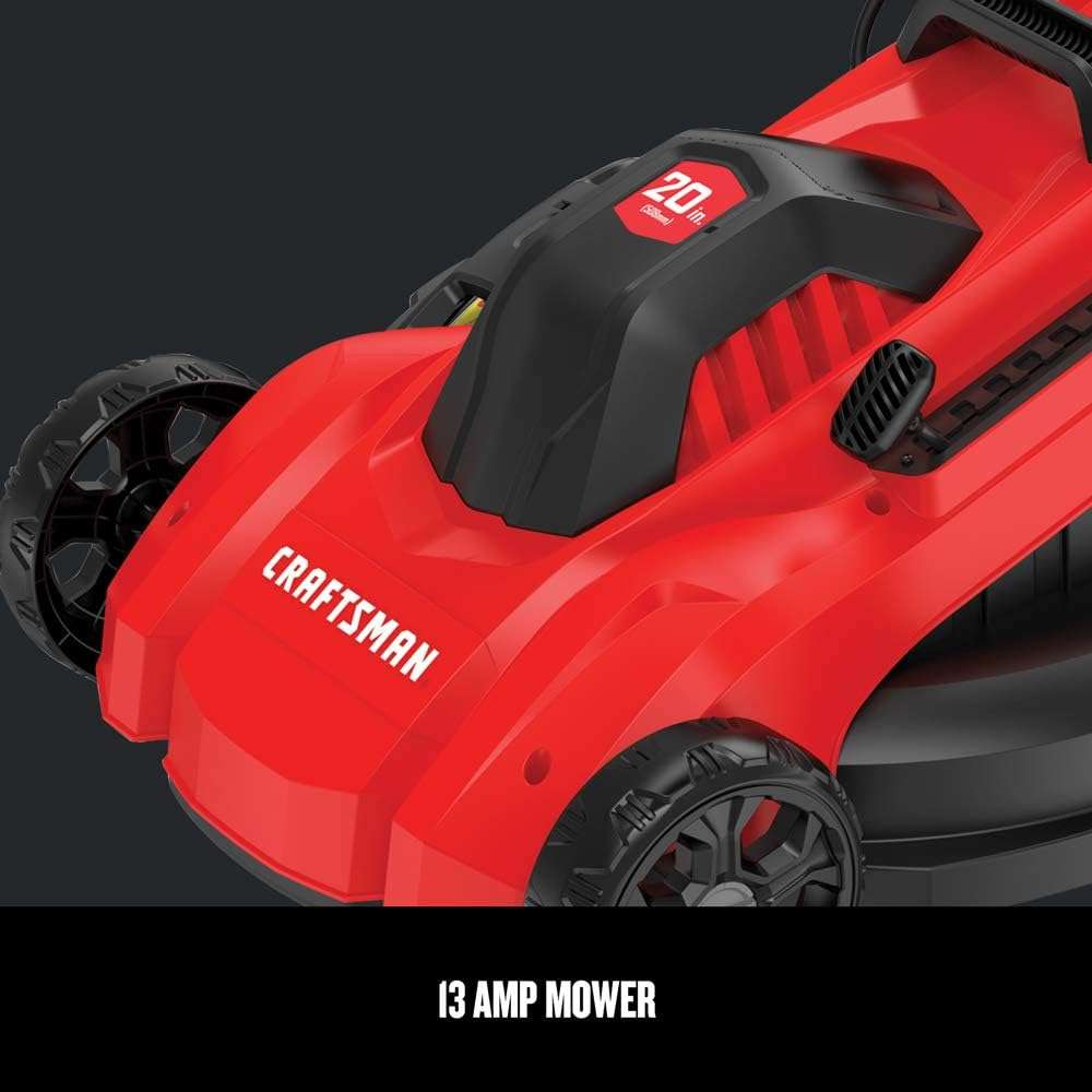 CRAFTSMAN Electric Lawn Mower, 20-Inch, Corded, 13-Ah (CMEMW213), Red - 3