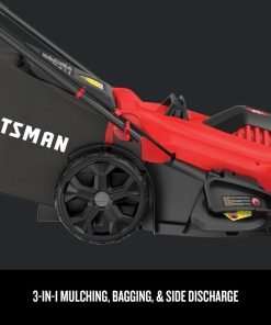 CRAFTSMAN Electric Lawn Mower, 20-Inch, Corded, 13-Ah (CMEMW213), Red - 4