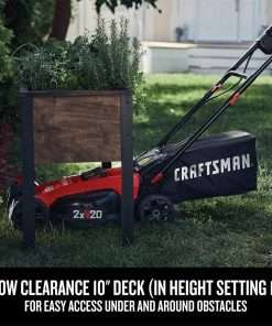 CRAFTSMAN V20 Lawn Mower, Push Mower, Lightweight and Portable, Grass Bag, Battery and Charger Included (CMCMW220P2) - 6