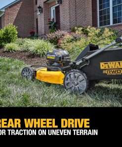 DEWALT 20V MAX Lawn Mower, Cordless, Rear Wheel Drive, Self-Propelled with Batteries & Charger (DCMWSP255Y2) - 4
