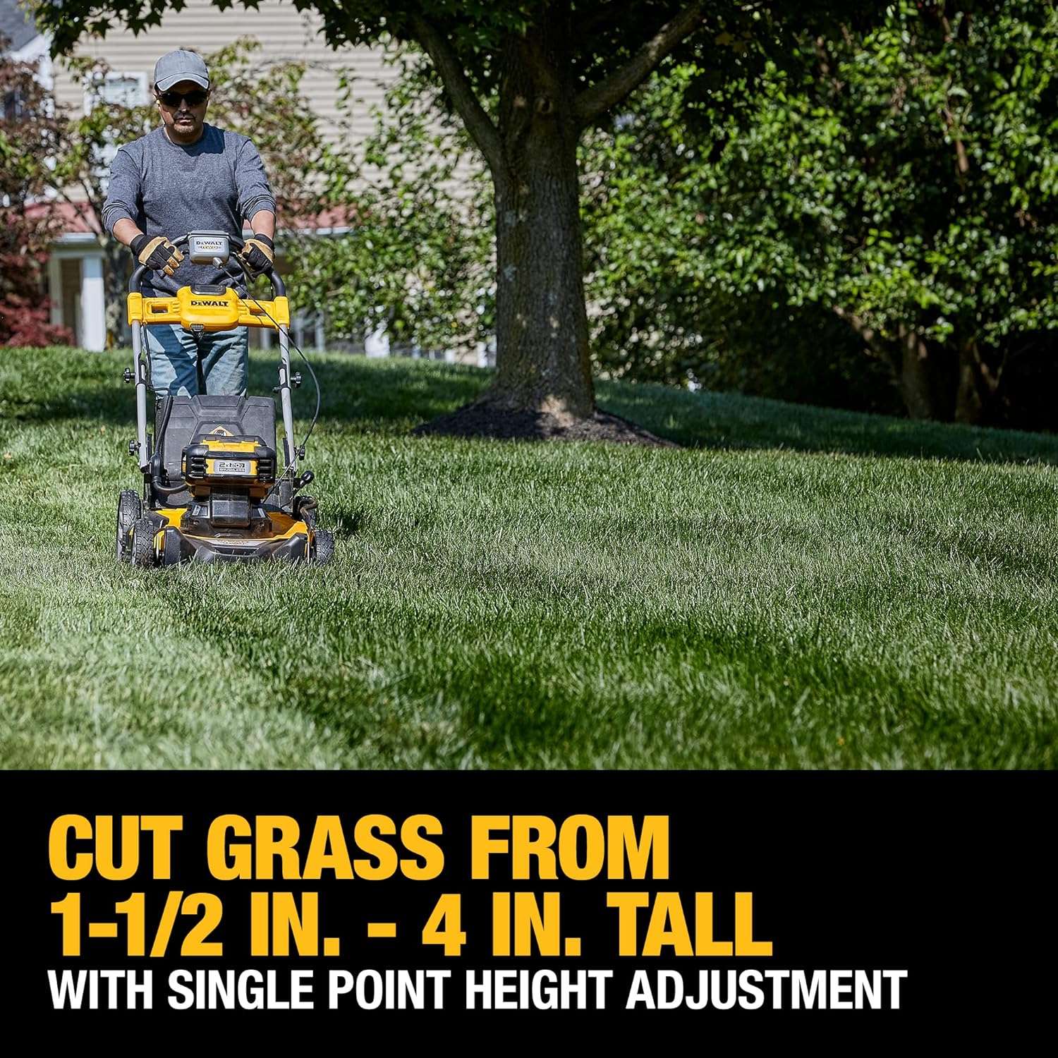 DEWALT 20V MAX Lawn Mower, Cordless, Rear Wheel Drive, Self-Propelled with Batteries & Charger (DCMWSP255Y2) - 5