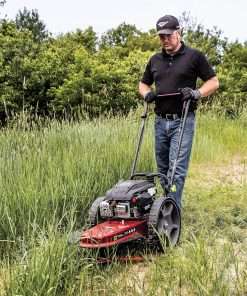 Earthquake Walk Behind String Mower With 160cc Viper 4-Cycle Engine, 22” Cutting Diameter, 14” Never-Go-Flat Wheels, Easy Assembly - 6
