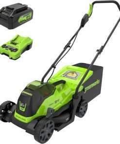 Greenworks 24V 13 Brushless Cordless (Push) Lawn Mower, 4.0Ah Battery and Charger Included - 1