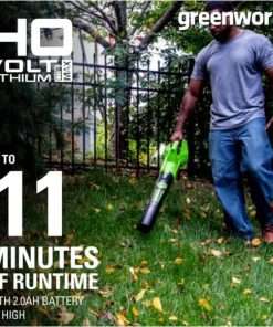 Greenworks 40V 14-Inch Cordless Lawn Mower - Axial Blower Combo Kit, 4.0Ah USB Battery (USB Hub) and Charger, CK40B410 - 3