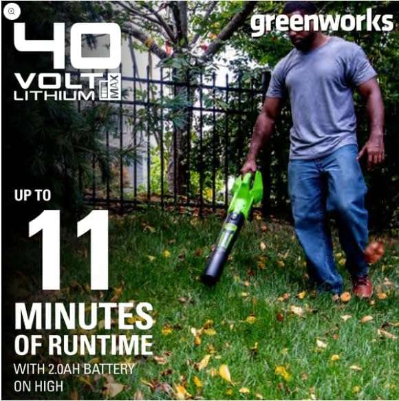 Greenworks 40V 14-Inch Cordless Lawn Mower - Axial Blower Combo Kit, 4.0Ah USB Battery (USB Hub) and Charger, CK40B410 - 3