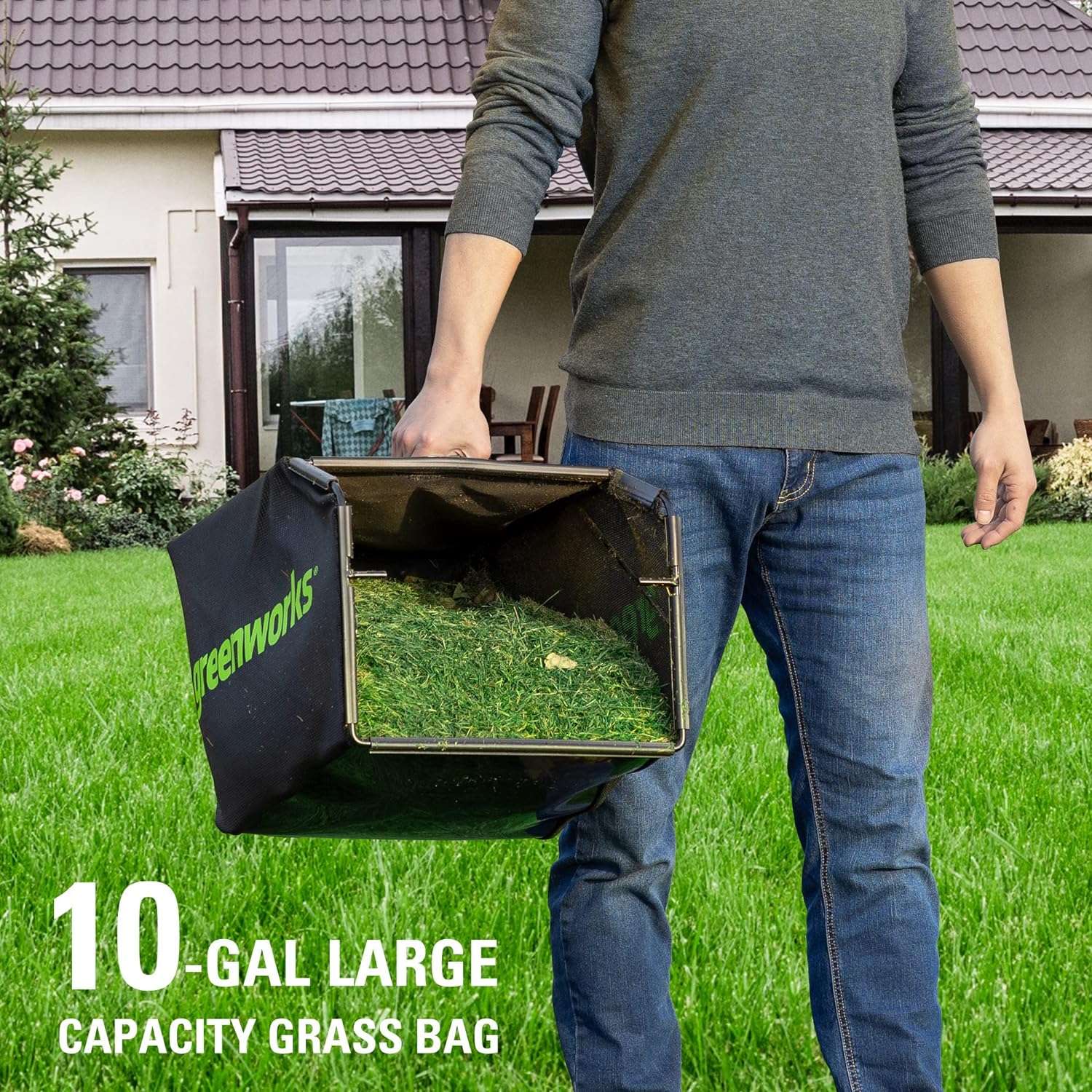 Greenworks 40V 16 Brushless Cordless (Push) Lawn Mower + Blower (350 CFM), 4.0Ah Battery and Charger Included (75+ Compatible Tools) - 10