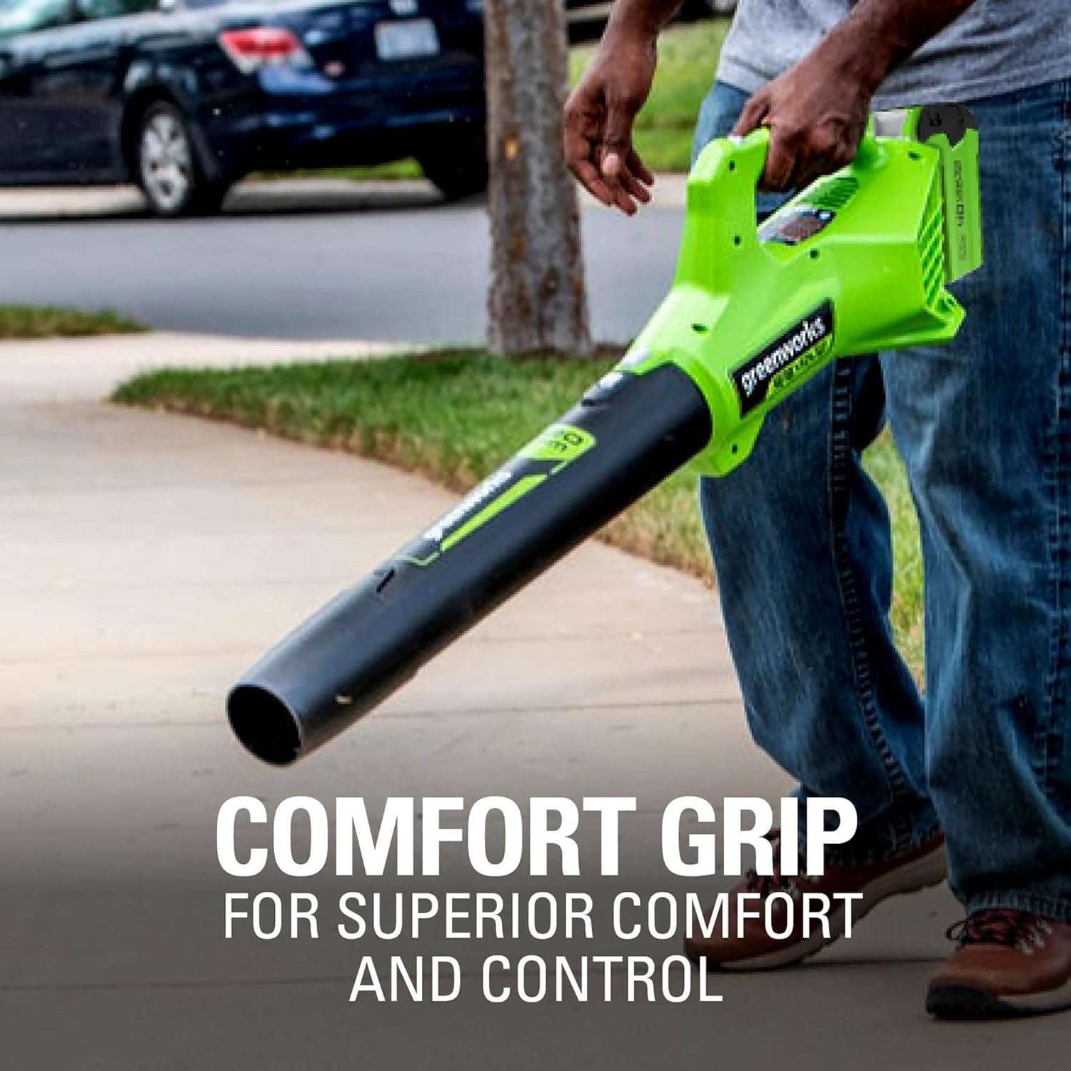 Greenworks 40V 16 Brushless Cordless (Push) Lawn Mower + Blower (350 CFM), 4.0Ah Battery and Charger Included (75+ Compatible Tools) - 2