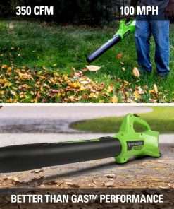 Greenworks 40V 16 Brushless Cordless (Push) Lawn Mower + Blower (350 CFM), 4.0Ah Battery and Charger Included (75+ Compatible Tools) - 5