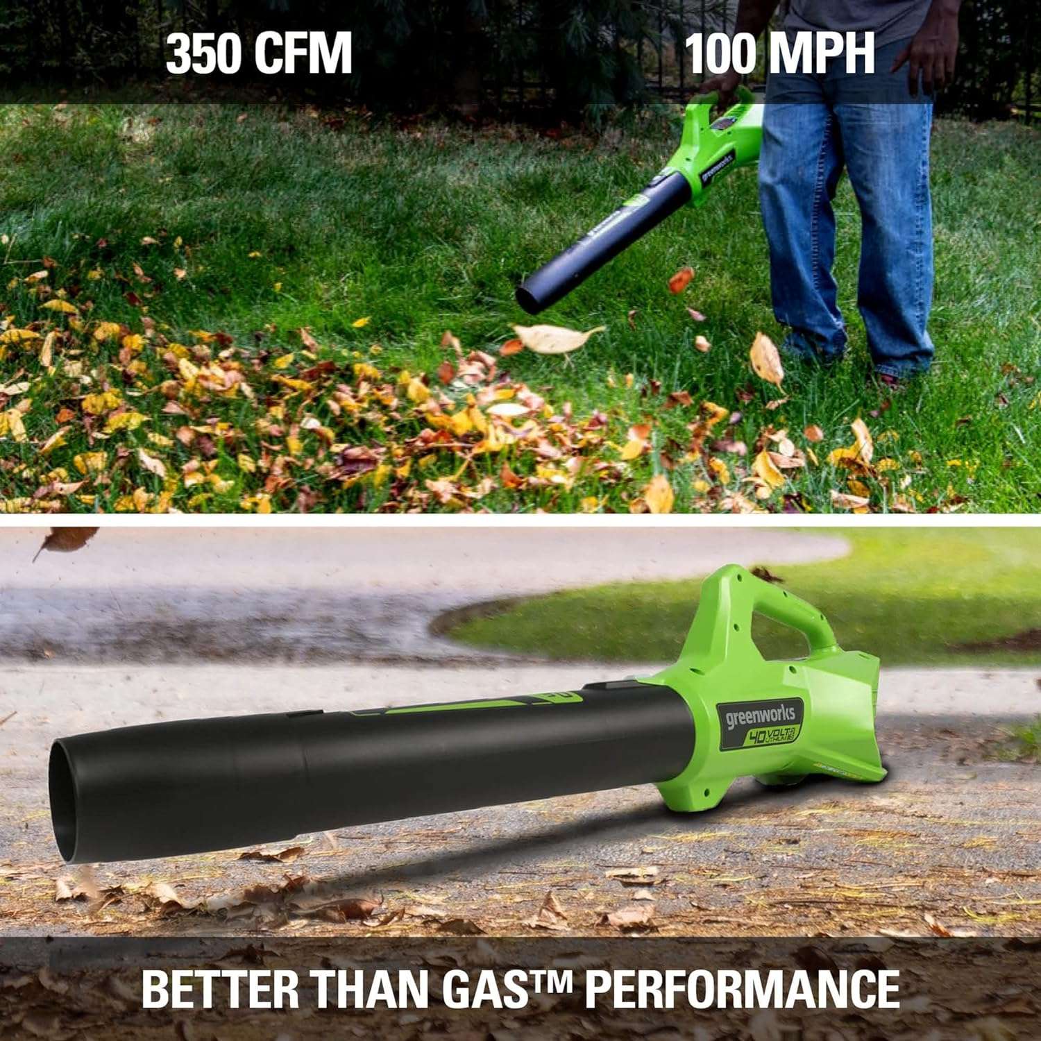 Greenworks 40V 16 Brushless Cordless (Push) Lawn Mower + Blower (350 CFM), 4.0Ah Battery and Charger Included (75+ Compatible Tools) - 5