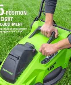 Greenworks 40V 16 Brushless Cordless (Push) Lawn Mower + Blower (350 CFM), 4.0Ah Battery and Charger Included (75+ Compatible Tools) - 9