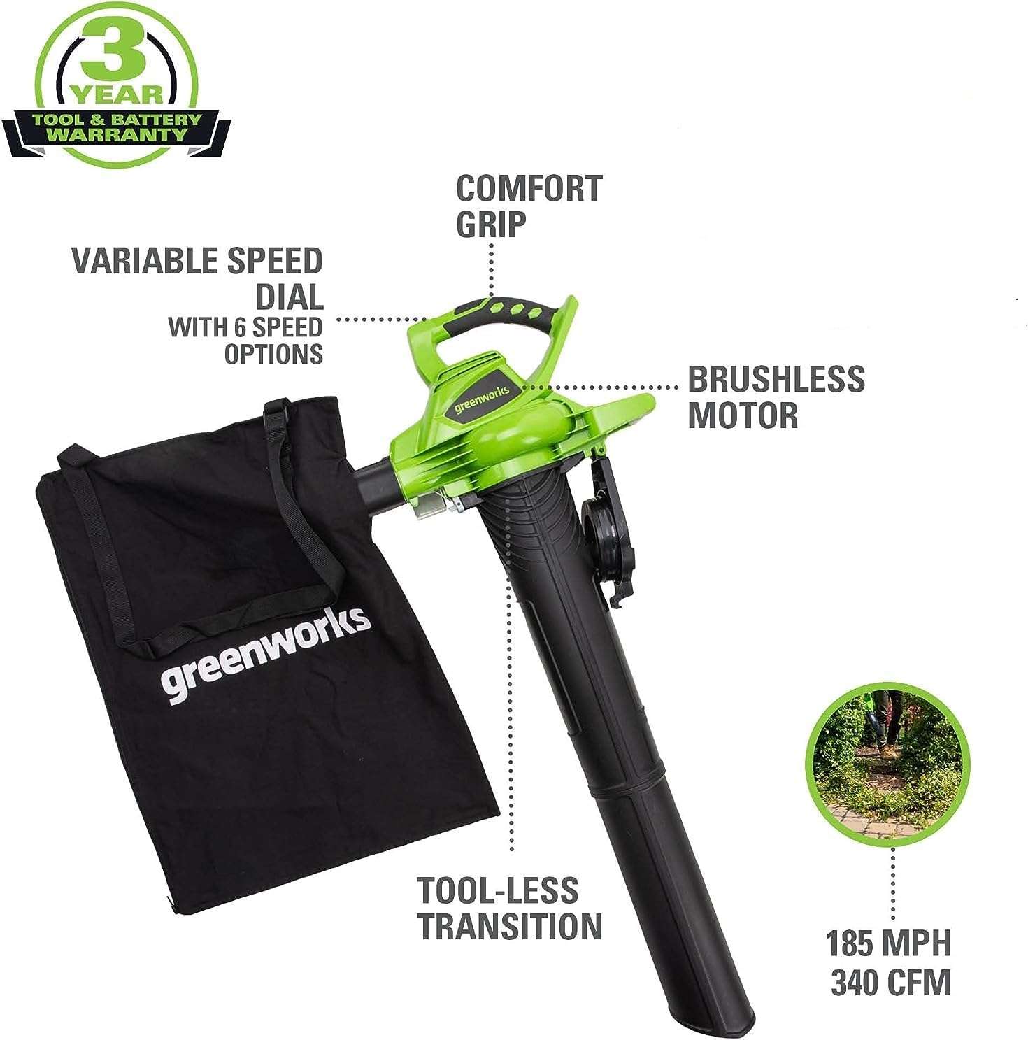Greenworks 40V 21 Cordless Self-Propelled Lawn Mower,Leaf Blower-Vac,13 String Trimmer,Combo Kit w- (1) 5Ah (1)2AH Battery, (2) 2A Chargers - 3