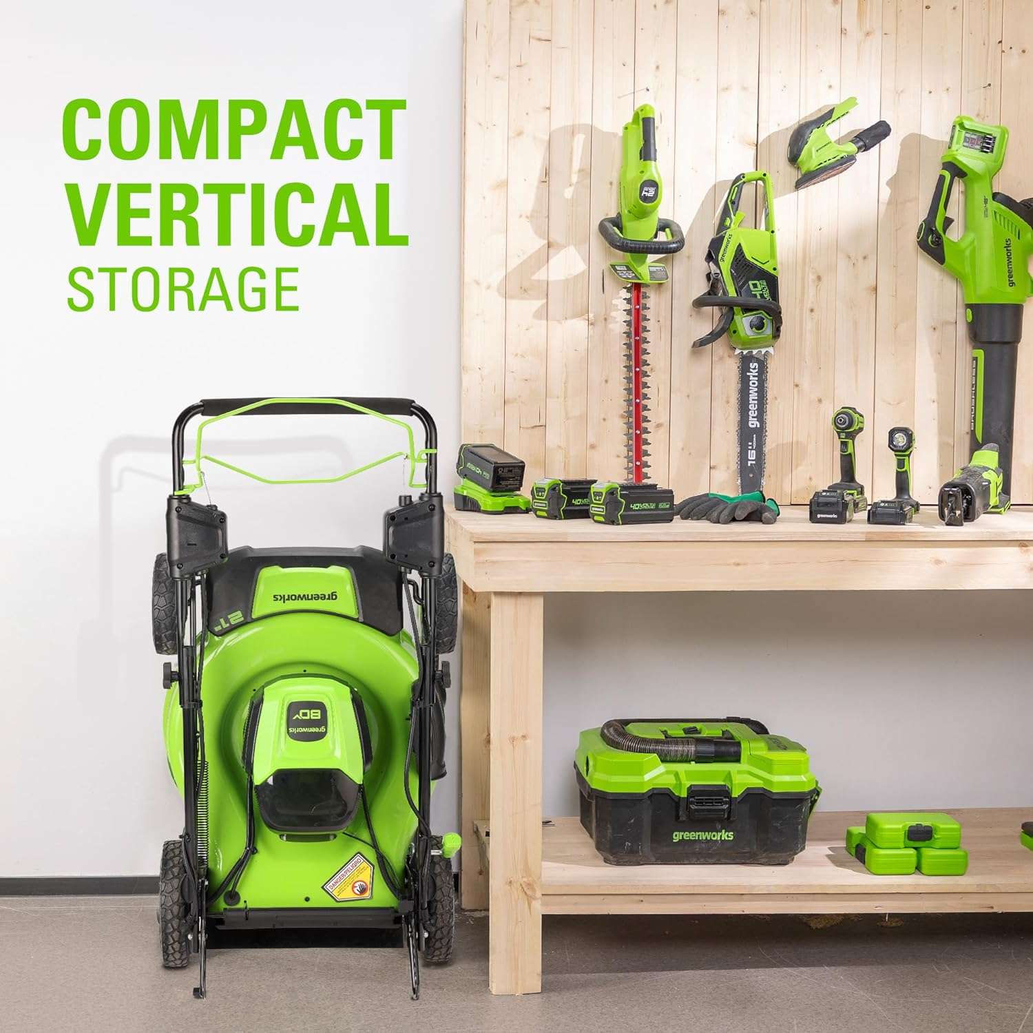 Greenworks 80V 21” Brushless (Self-Propelled) Cordless Electric Lawn Mower + (580 CFM) Axial Leaf Blower (75+ Compatible Tools), 4.0Ah Battery - 5