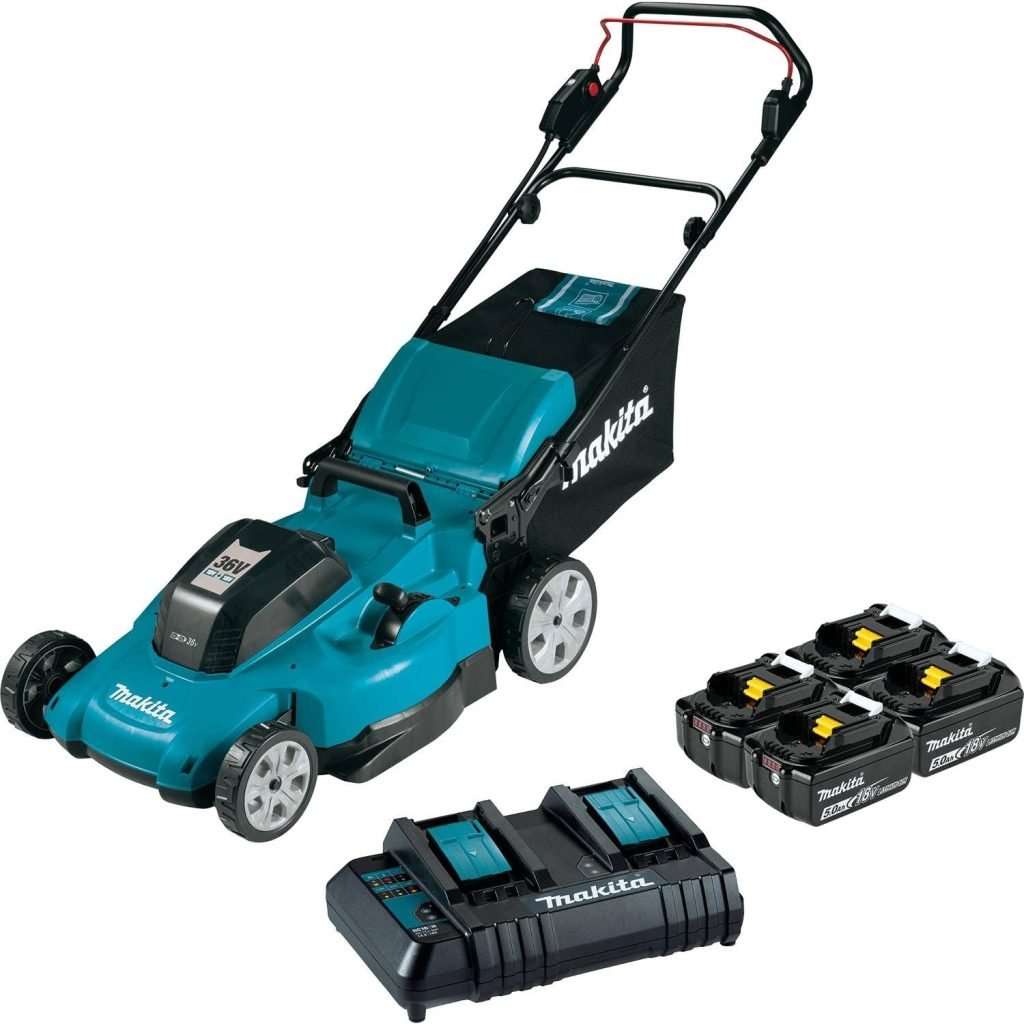 Makita XML10CT1 36V (18V X2) LXT® 21" Lawn Mower Kit with 4 Batteries (5.0Ah)