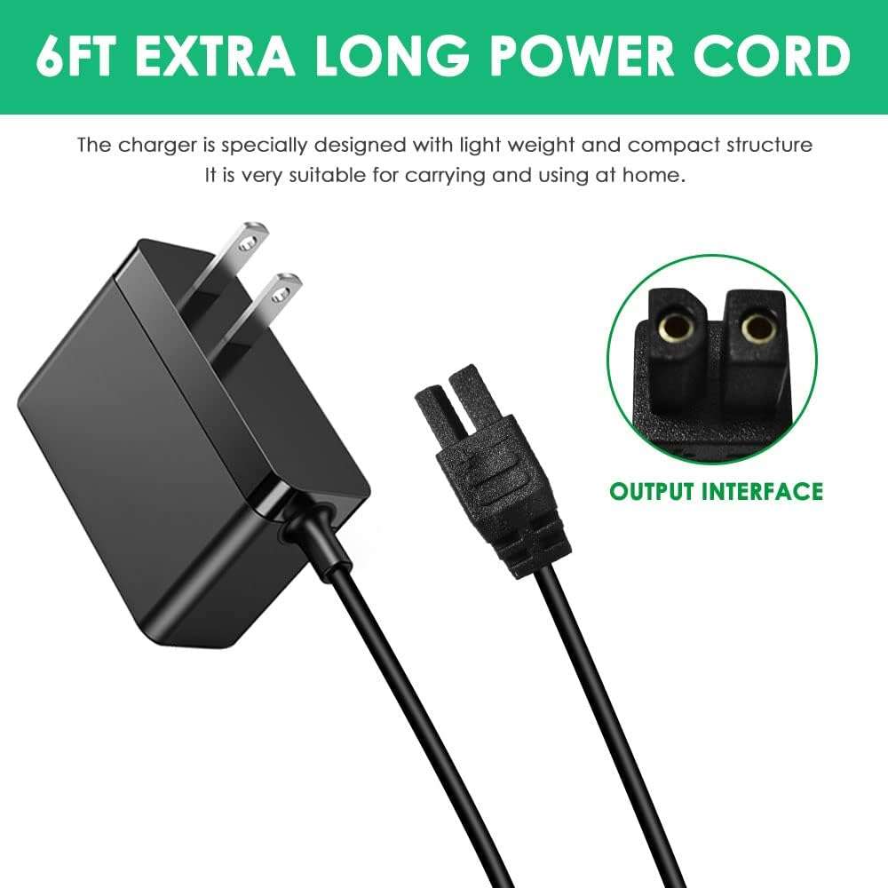 Mrgru Replacement Charger for HJ604C-CHRG Compatible with Sun Joe Electric Lawn Grass Mower HJ604C HJ605CC Power Adapter Supply - 4