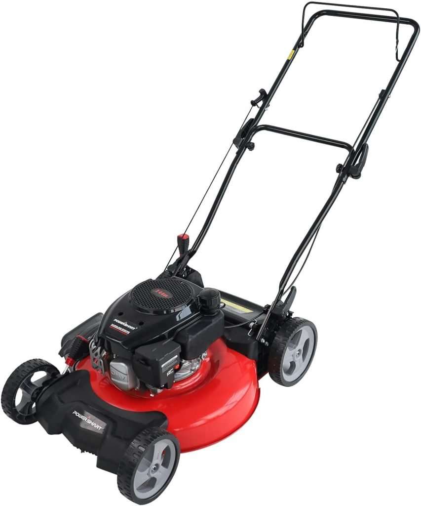 PowerSmart Gas Lawn Mower 21 Inch 2-in-1 with 144CC 4-Stroke Engine, Push Mower Gas Powered DB2321CR