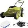 Sun Joe 24V-MJ14C 24-Volt IONMAX Cordless Push Lawn Mower Kit, 14-inch, W- 4.0-Ah Battery + Charger - 1