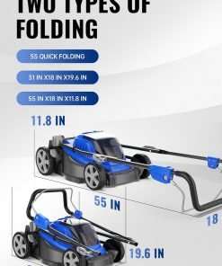 WILD BADGER POWER Lawn Mower 40V Brushless 18 Cordless, 5 Cutting Height Adjustments Electric Lawn Mower, Quickly Folding Within 5’s, 4.0AH Battery - 5