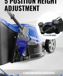 WILD BADGER POWER Lawn Mower 40V Brushless 18 Cordless, 5 Cutting Height Adjustments Electric Lawn Mower, Quickly Folding Within 5’s, 4.0AH Battery - 6