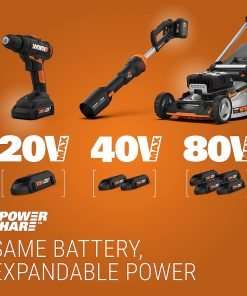 WORX Nitro WG753 40V Power Share PRO 21 Cordless Self-Propelled Lawn Mower (Batteries & Charger Included) - 9
