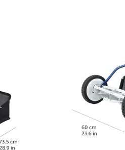 Amazon Basics 18-Inch 5-Blade Push Reel Lawn Mower with Grass Catcher, Blue - 7