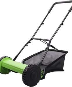 ForesTurf 16-Inch Push Reel Lawn Mower- Eco-Friendly, Precision Steel Blades, Adjustable Heights & Efficient Grass Catcher - 1