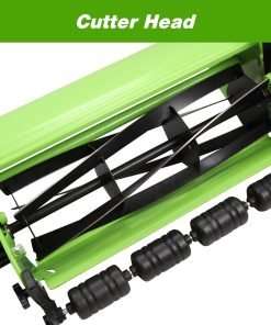 ForesTurf 16-Inch Push Reel Lawn Mower- Eco-Friendly, Precision Steel Blades, Adjustable Heights & Efficient Grass Catcher - 2