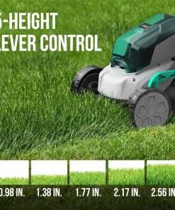 Litheli Cordless Lawn Mower 13 Inch, 5 Heights, 20V Electric Lawn Mowers for Garden, Yard and Farm, with Brushless Motor, 4.0Ah Battery & Charger Included - 3