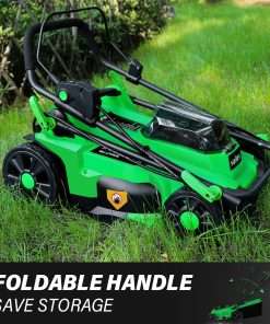 SOYUS Electric Lawn Mower Cordless, 15 Inch 40V Battery Powered Lawn Mower with Brushless Motor, 6 Position Height, Includes 2x4.0Ah Batteries and Dual Port Charger - 3