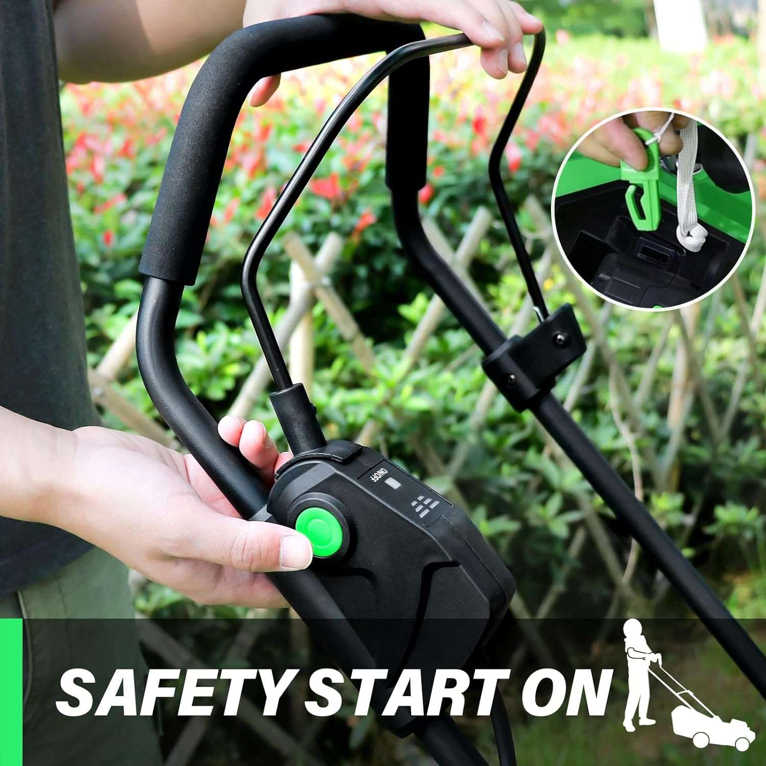 SOYUS Electric Lawn Mower Cordless, 15 Inch 40V Battery Powered Lawn Mower with Brushless Motor, 6 Position Height, Includes 2x4.0Ah Batteries and Dual Port Charger - 7