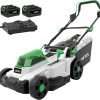 SOYUS Electric Lawn Mower Cordless, 40V 15 Inch Battery Powered Push Lawn Mower with Brushless Motor, 6-Postion Height Adjustment, 2x4.0Ah Batteries & Charger Included - 1