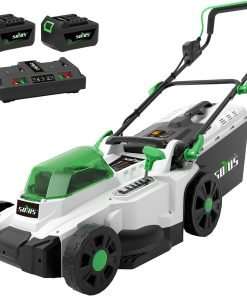 SOYUS Electric Lawn Mower Cordless, 40V 15 Inch Battery Powered Push Lawn Mower with Brushless Motor, 6-Postion Height Adjustment, 2x4.0Ah Batteries & Charger Included - 1