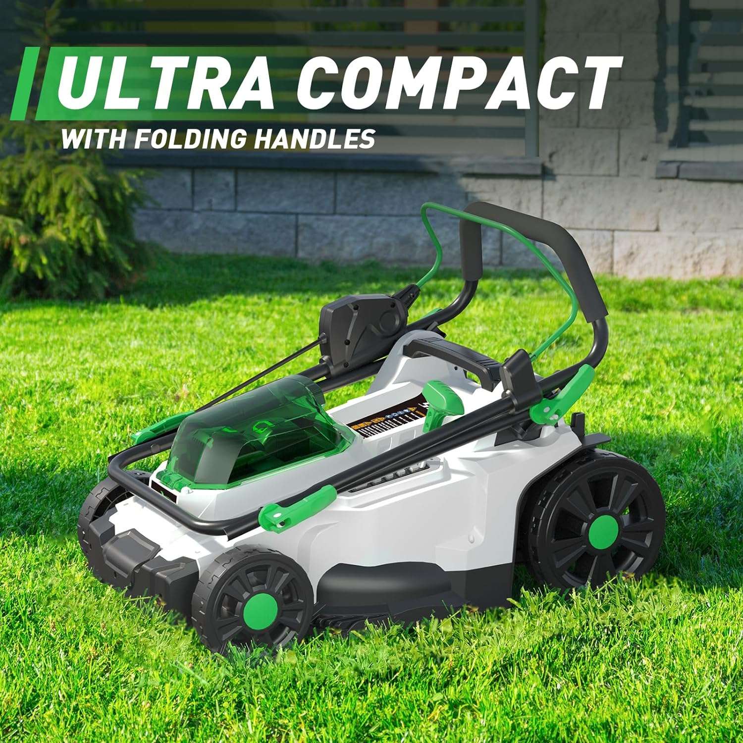 SOYUS Electric Lawn Mower Cordless, 40V 15 Inch Battery Powered Push Lawn Mower with Brushless Motor, 6-Postion Height Adjustment, 2x4.0Ah Batteries & Charger Included - 6