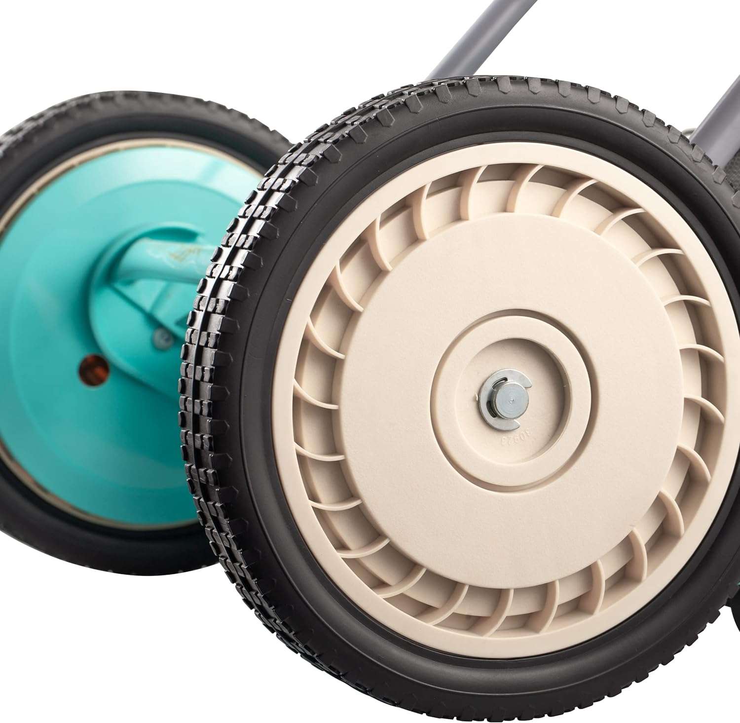 American Lawn Mower Company 1304-14GC 14-Inch 5-Blade Push Reel Lawn Mower with Grass Catcher, Mint - 14