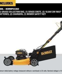 DEWALT 20V MAX Lawn Mower, Cordless, 21.5in. Brushless with Battery & Charger (DCMWP233U2) - 2