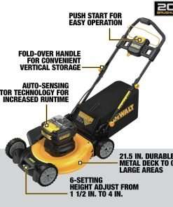 DEWALT 20V MAX Lawn Mower, Cordless, 21.5in. Brushless with Battery & Charger (DCMWP233U2) - 5