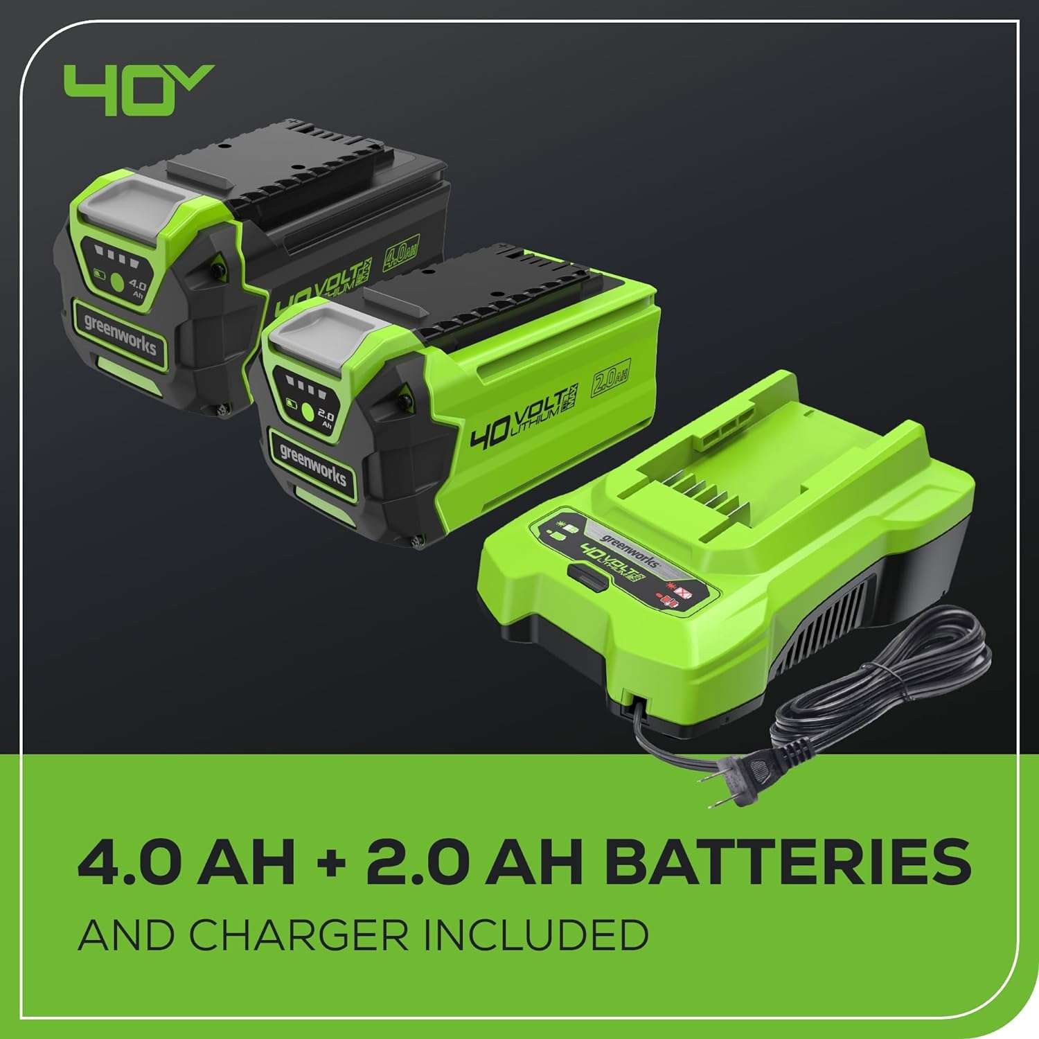 Greenworks 40V 16 Brushless Cordless (Push) Lawn Mower + Blower (350 CFM) + 13 String Trimmer (Bonus Spools), 4.0Ah + 2.0Ah Battery and Charger Included - 11