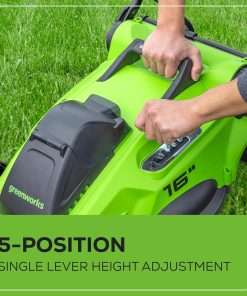 Greenworks 40V 16 Brushless Cordless (Push) Lawn Mower + Blower (350 CFM) + 13 String Trimmer (Bonus Spools), 4.0Ah + 2.0Ah Battery and Charger Included - 6