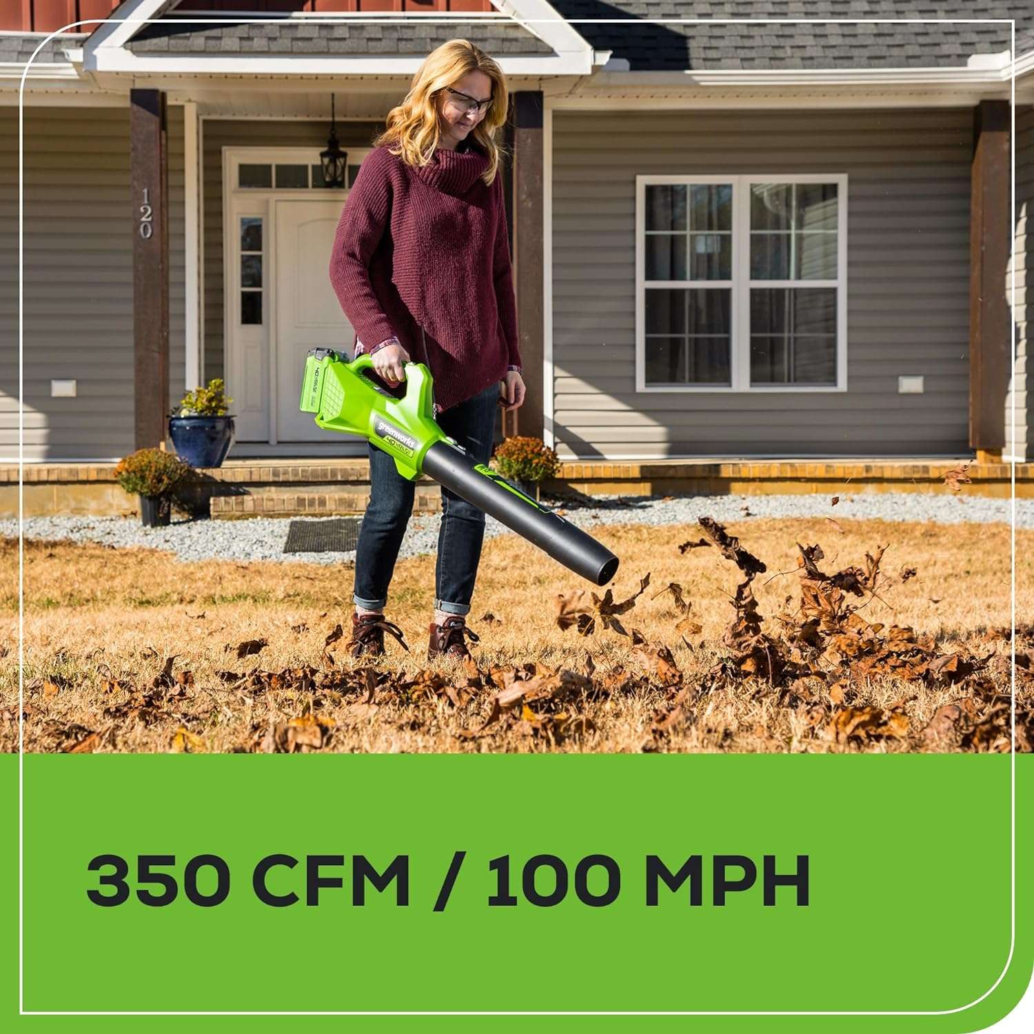 Greenworks 40V 16 Brushless Cordless (Push) Lawn Mower + Blower (350 CFM) + 13 String Trimmer (Bonus Spools), 4.0Ah + 2.0Ah Battery and Charger Included - 8