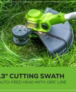 Greenworks 40V 16 Brushless Cordless (Push) Lawn Mower + Blower (350 CFM) + 13 String Trimmer (Bonus Spools), 4.0Ah + 2.0Ah Battery and Charger Included - 9