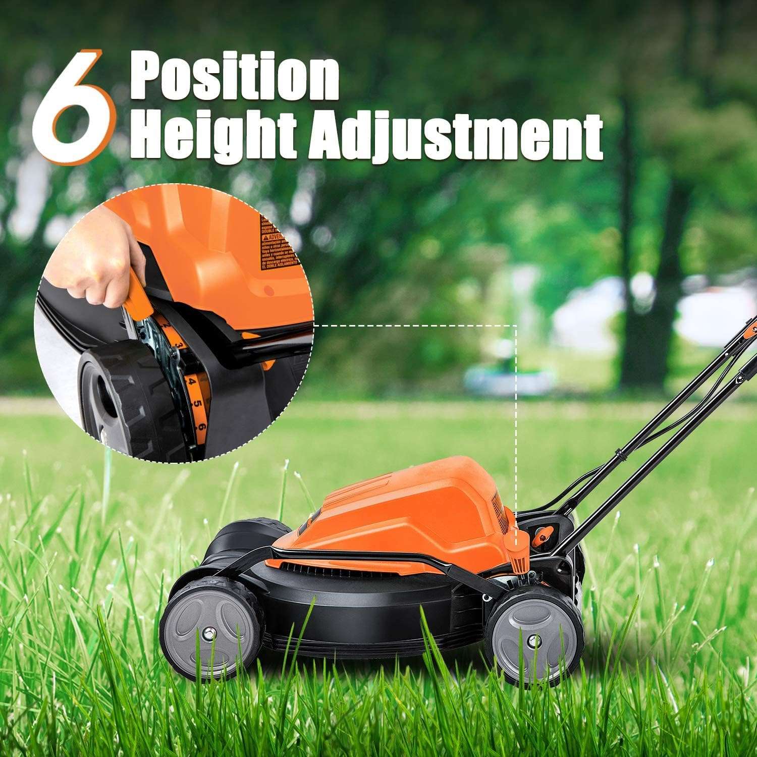 LawnMaster ME1218X Electric Lawn Mower 12AMP 19-Inch - 4