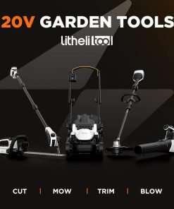 Litheli Cordless Lawn Mower 13 Inch, 5 Heights Adjustment, U20 Series 20V Electric Lawn Mowers for Garden, Yard and Farm, Light-Weight with Brushless Motor, 4.0Ah Portable Battery Included - 7