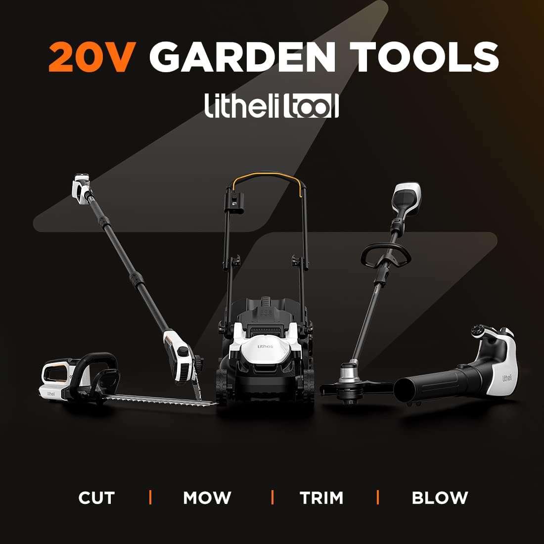 Litheli Cordless Lawn Mower 13 Inch, 5 Heights Adjustment, U20 Series 20V Electric Lawn Mowers for Garden, Yard and Farm, Light-Weight with Brushless Motor, 4.0Ah Portable Battery Included - 7