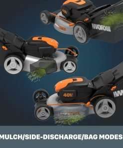 Worx Nitro 40V 20 Cordless Lawn Mower , 3-in-1 Battery Lawn Mower w Collapsible Handle Lawn Mower with 7-Position Height Adjustment – 2 Batteries & Charger Included - 4
